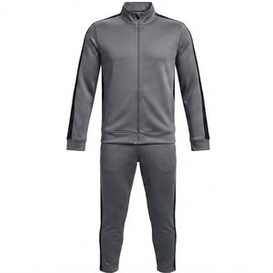 Novedades: Conjunto de Chándal Gris para Hombre con Logotipo Personalizado, de Poliéster, Informal, para Otoño, Transpirable, con Sudadera de Cuello Alto y Pantalones - Product Image 1