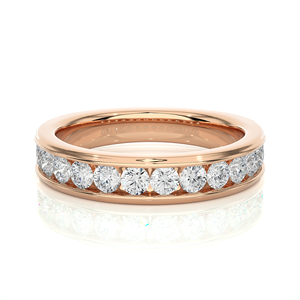 Anillo de Diamantes Naturales al por Mayor de 0.92CT, Oro de 18K, Corte Redondo, 14 Piezas de Diamantes, Anillo de Diamantes de Lujo Personalizado - Product Image 5