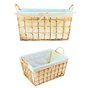 High-Quality Natural Water Hyacinth Seagrass Rattan Bamboo <b>STORAGE</b> <b>BASKET</b> with 2 Handles Ideal for Toys, Blankets and Laundry - Product Image 1
