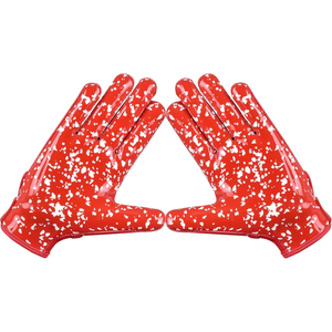 Sports <b>Game</b> American Football Gloves Wholesale Customized Design Breathable Wrist Support Impact Control <b>Hook</b> Loop Closure - Product Image 6