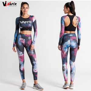 Conjunto Deportivo de Yoga para Mujer, Sublimado, Tejido Sin Costuras, Leggings y Top Casuales, Cintura Personalizada con Logotipo, Spandex, Marca Vafir - Product Image 6