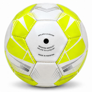 Ballon de football néon haute visibilité taille 5 |   Ballon de football en PU de qualité supérieure cousu à la machine |   Ballons d'entraînement personnalisés avec logo pour l'Académie, en gros - Product Image 3
