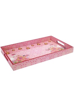 Bandeja de Servir Grabada en MDF Lacado de ILAHI - Una Sola Capa, Estilo Americano, Biodegradable, Apta para Alimentos, Apta para Lavavajillas - Product Image 2