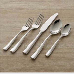 Juego de cubiertos de lujo para fiesta de boda, Set de cubertería con logotipo personalizado y mango redondo grueso, pulido de espejo, de acero inoxidable - Product Image 1