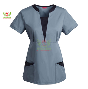 Vente en gros de tenues d'infirmière personnalisées pour femmes, manches courtes, 2025, uniformes médicaux d'hôpital, polyester/coton de haute qualité - Product Image 6