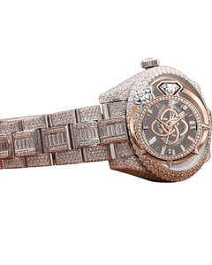 Montre de luxe pour homme en acier inoxydable avec bracelet, style bijoux, sertie de diamants Moissanite - Product Image 2