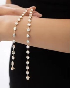 New Handmade Wonders Bracelet 18k Yellow Gold Chain Moissanite Bracelet <b>Bangle</b> Diamond Bracelet Gift for - Product Image 2