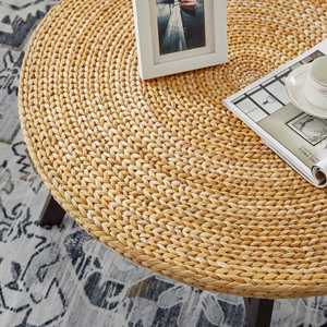 Water Hyacinth Round <b>Coffee</b> <b>Table</b> Wood <b>Leg</b> Minimalist <b>Coffee</b> <b>Table</b> <b>for</b> Indoor Outdoor Use from Vietnam - Product Image 5