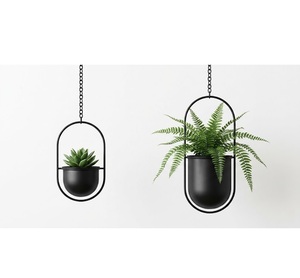Wholesale Modern <b>White</b> Ceramic Hanging <b>Planter</b> Set Minimalist Porcelain Indoor Flower Pots With Cotton Rope For Succulents Herb - Product Image 6