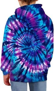 Latest Style Kids Heavyweight Thermal Casual Pullover Emboss Tie Dye Print Hoodies Men's Kids Baby Boys <b>Sweatshirt</b> Hooded - Product Image 3