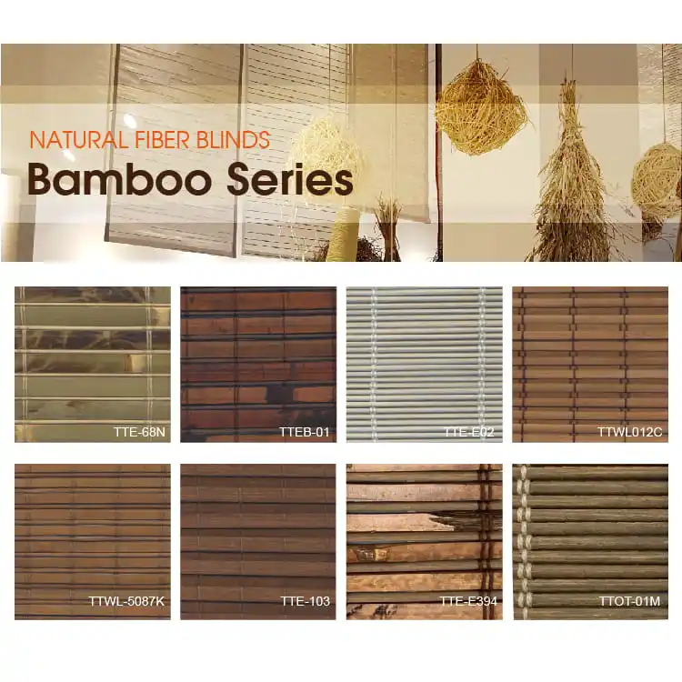 Material natural tecido com bambu