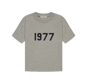 Shorts Fear Fashion Brand Retro Earth Color Heavy Cotton Worsted Flock Print Garment Dyed Breathable Drawstring Loose Men's - Product Image 2