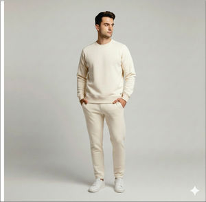 Sweat-shirt pour homme 100% coton respirant pour la saison hivernale avec col rond, manches longues, poche à capuche, 280g, fabrication sur mesure OEM - Product Image 4