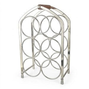 Porte-bouteilles hexagonal moderne en aluminium, design extensible, capacité de 5 à 9 bouteilles, support de présentation minimaliste pour la maison et la salle à manger - Product Image 4