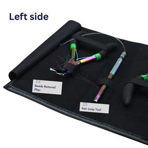 Kit d'outils pour extensions de cheveux multicolores Micro Link avec pince à sertir les perles, pince à sertir, applicateur et outil à boucle et crochets, dans un étui - Product Image 4