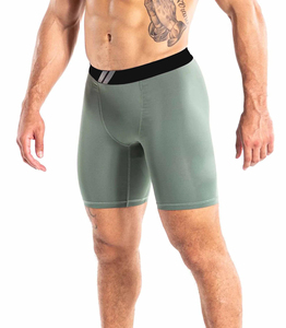 Calzoncillos bóxer de compresión sin costuras de talle alto para hombre, populares, estampados, transpirables, de punto, ropa interior de compresión al por mayor - Product Image 3
