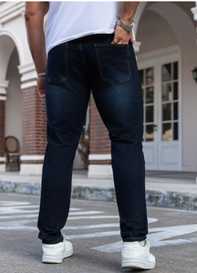 Jeans en denim classiques pour hommes TRIBON SPORTS, coupe régulière, coton confortable, écologiques, déchirés, style streetwear, bleu - Product Image 6