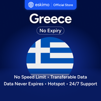 Eskimo Grèce 5GB eSIM Sans expiration des données Données de voyage à grande vitesse 5G/4G Pas de carte SIM physique requise S-GRE-05 Smartphones numériques
