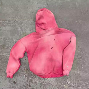 Sudadera con capucha extragrande con cremallera, 100% algodón, efecto desgastado por el sol, personalizada, tendencia 2026 - Product Image 6