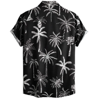 Kemeja Hawaii Kasual Pria Motif Bunga Gaya Liburan Pantai Musim Panas Desain Keren untuk Pasangan Lengan Pendek Longgar Bahan Satin ODM