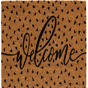 PVC Coir <b>Mat</b> WELCOME Design Non-Slip Modern Medium Thickness Solid Color Rectangle for Kitchen & Bathroom - Product Image 1