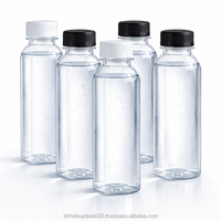 Bouteille en plastique PET carrée de 500 ml CT500-32.5 avec bouchon à vis de 38 mm pour l'emballage de boissons, OEM, expédition mondiale disponible depuis le Vietnam
