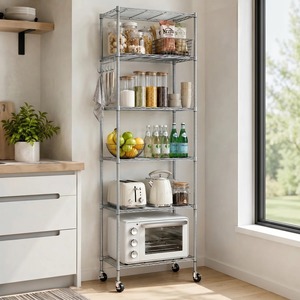 Modern 6 Layer <b>Kitchen</b> Rack Silverware Utensil <b>Storage</b> Organizer <b>Shelf</b> Stainless Steel Multi Tier <b>Kitchen</b> Stand At Low Price - Product Image 6