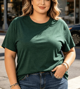 T-shirt personnalisé pour femmes grandes tailles, en coton épais de haute qualité, imprimé et brodé, fabrication directe, export BD, OEM - Product Image 1