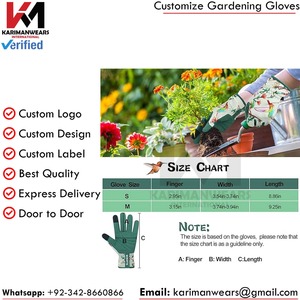 Custom Logo Gardening Gloves Waterproof Fabric Fast Shipping OEM Heavy Duty Gardening Gloves Non <b>Slip</b> Palm Wholesale Price - Product Image 3