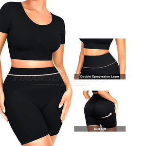 Ensemble de crop tops pour femmes en coton de haute qualité, design personnalisé, pour usage extérieur, en vente - Product Image 2