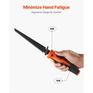 Sega a gattuccio con impugnatura morbida e 8 lame multiuso 6 in 1, sega per fori a chiave, sega per cartongesso con denti affilati a triplo affilatura e lama fissa - Product Image 5