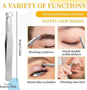 Nose Hair Trimming Tweezer Manual Nose Hair <b>Removal</b> <b>Tool</b> for Salon and Personal Use <b>Pointed</b> Tip Straight Durable Modern Style - Product Image 4
