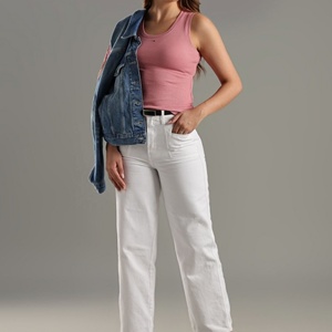 Débardeur Femme Tendance Actuelle en Coton Mélangé Ultra Doux Respirant Écologique Coupe Classique Col Rond Style Hip-Hop - Product Image 4