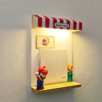 Jolie coque de protection pour interrupteur Mario, cadre de protection d'interrupteur en acrylique, décoration murale pour entrée