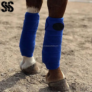 Fleece Bandage Horse Leg Wraps Hook & Loop Closure Set of 4 High Quality Soft & Warm Custom Colors Available - Product Image 4