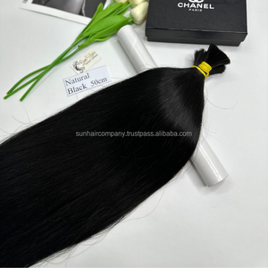 Extensions de Cheveux Humains Vietnamiens Remy 100%, Super Double Dessiné, Haute Qualité, en Vrac, 50cm - Product Image 5