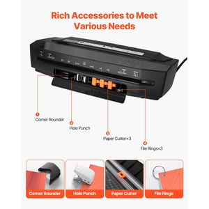 Macchina Laminatrice Portatile, Riscaldamento Rapido in 1 Minuto, Laminazione a Caldo e Freddo, Formato Massimo A3, per Spessori da 3-10 Mil, Adatta per Formati A4 A5 A6 - Product Image 6