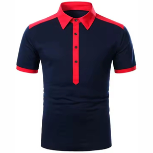 เสื้อยืดแขนสั้นผู้ชายสีดำล้วน คอซิป พิมพ์ลาย ผ้าถักเนื้อนุ่ม 100% คอตตอน ป้องกันรอยยับ สไตล์ไฮสตรีท - Product Image 5