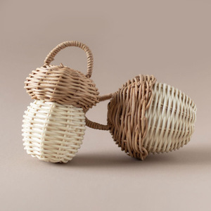 Sonajeros de dientes de bebé hechos a mano, mordedores de ratán para bebés, sonajeros de dentición natural, juguetes al por mayor de Vietnam - Product Image 1