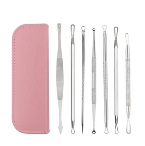 Premium 7 Piece Stainless Steel Acne Blackhead Extractor Kit with Custom Label Professional Pore Cleaner Set - Product Image 6
