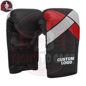 Guantes de boxeo de cuero PU en colores negro, rojo y gris para competición, buena calidad, venta al por mayor, tallas 4oz, 6oz, 8oz. - Product Image 3