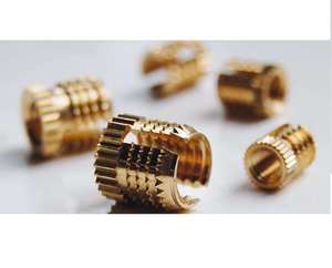 Inserts filetés cannelés en laiton Optima, manchons filetés fendus, composants de fixation à barbelures pour applications bois et plastique - Product Image 1