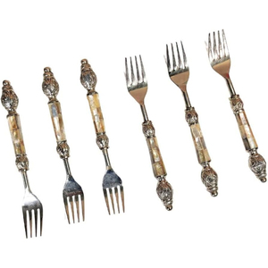 Modern Luxury Stainless Steel Flatware Set Gold And White Marble Pattern <b>Handle</b> Cutlery Set High Quality Dinnerware For Home - Product Image 2