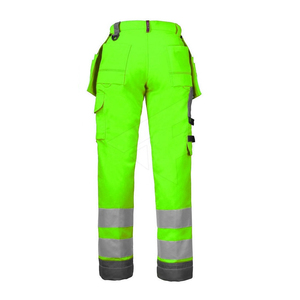 Pantalons de sécurité pour hommes au design personnalisé, dernière tendance, jaune haute visibilité, classe 2, bandes réfléchissantes, pantalons de travail - Product Image 4