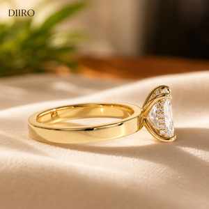 Radiant Cut Moissanite Engagement <b>Ring</b> 18K <b>Gold</b> Plated Classic Women's Geometric Wedding Solitaire Band <b>RIng</b> - Product Image 4