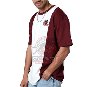 Camiseta de manga corta de alta calidad 100% algodón para hombre, talla grande, corte holgado, con logo personalizado impreso. - Product Image 2