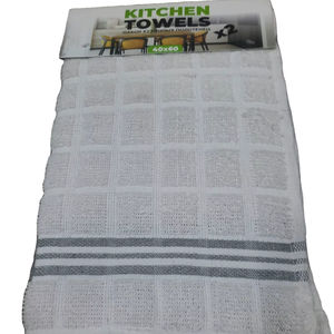 ผ้าเช็ดครัวลายตาราง ผ้าฝ้าย ซับน้ำเร็ว ขอบด็อบบี้ รูปทรงสี่เหลี่ยม - Product Image 1