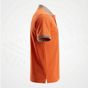 เสื้อโปโลผ้าตาข่ายโพลีเอสเตอร์คอตตอนแบบสั่งทำพิเศษสำหรับผู้ชาย ชุดยูนิฟอร์มทำงานแขนสั้นทรงเข้ารูปสำหรับฤดูร้อน เสื้อผ้าสีตามสั่ง - Product Image 3