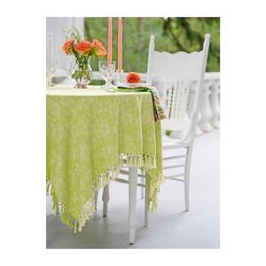 Velours Couture Floral Brodé Moins Lin Durable Unique Party Technics Style Lavage en Machine Coton Biologique Linge Nappe - Product Image 3