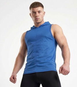 Customized <b>Men</b> <b>Compression</b> Tank Top Hooded Gym Trainer Slim Fit <b>Vest</b> Top <b>Men</b> Bodybuilding Trainer <b>Compression</b> Hood Singlet - Product Image 6